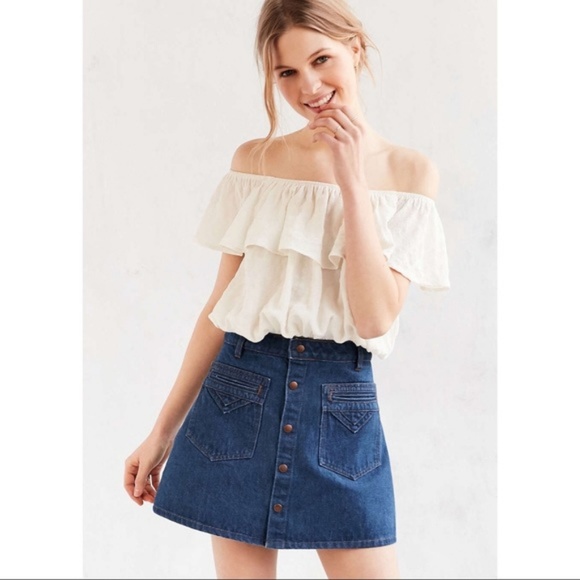 Objects Without Meaning For UO Denim Button Skirt - Picture 4 of 8